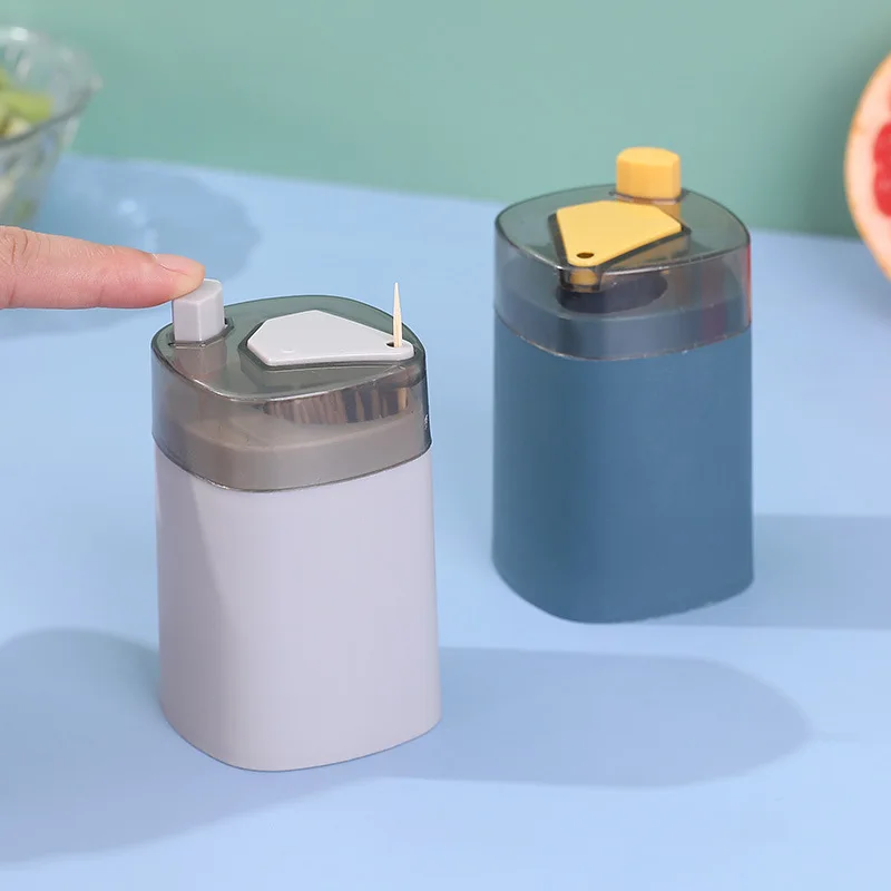 

Pop Up Automatically Container Toothpicks Press Toothpick Holder Tooth Pick Dispenser Automatic Toothpick Box Table Decoration