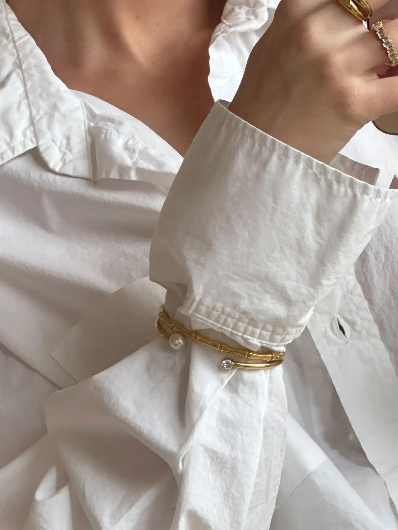 1 шт. Женский Браслет-манжета из бамбука