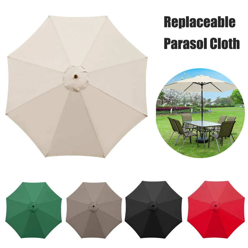 Waterproof Shade Cover Polyester Parasol Replaceable Cloth without Stand Outdoor Garden Patio Banana Umbrella Cover