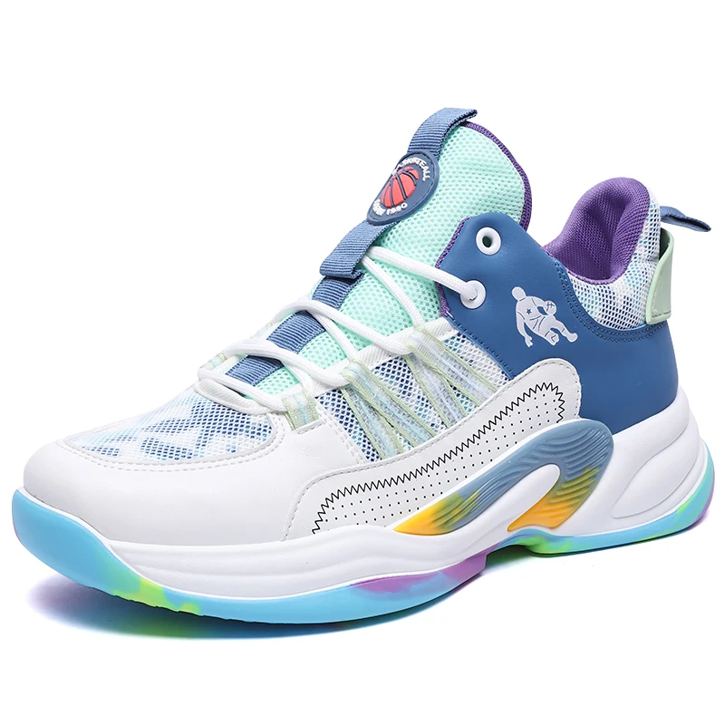 

2022 Hot Sale Male Basketball Sneakers Designer High Top Sport Shoes Boys Anti-Slip Basketball Boots Man Wearable Gym Shoes Mens