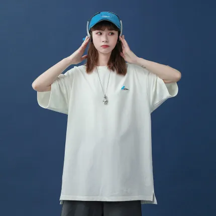 

Женская простая Универсальная футболка, рубашка с коротким рукавом, свободный женский топ большого размера