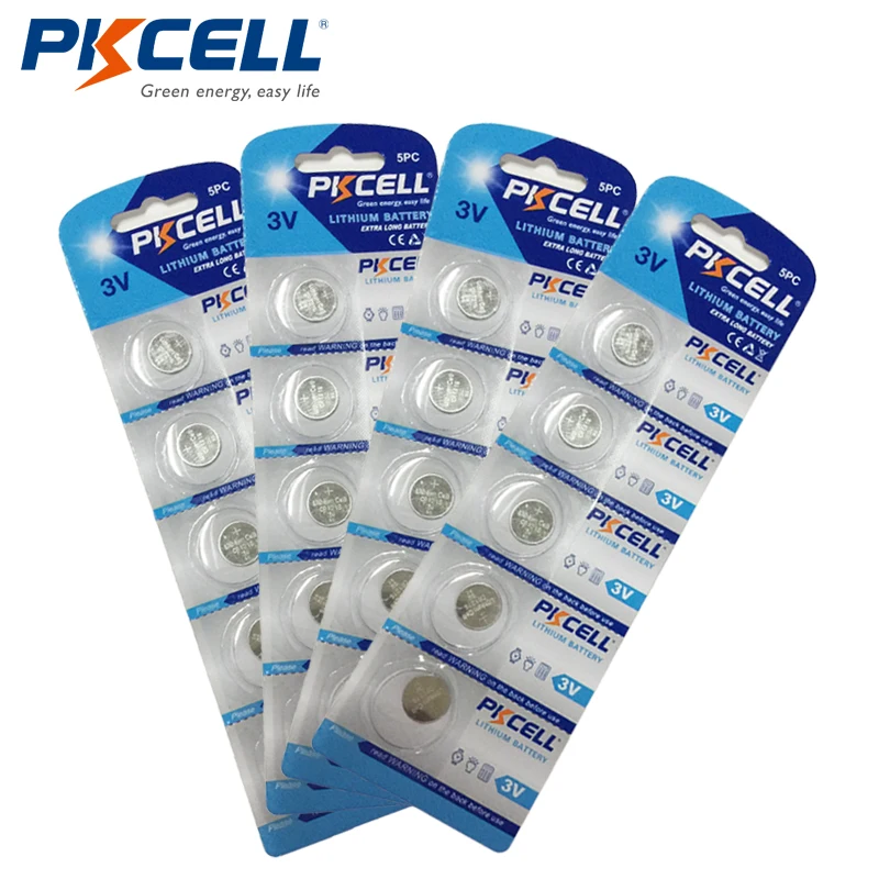 

20Pcs PKCELL Watch Battery CR1216 3V CR1216 Lithium Battery Button Cell Batteries