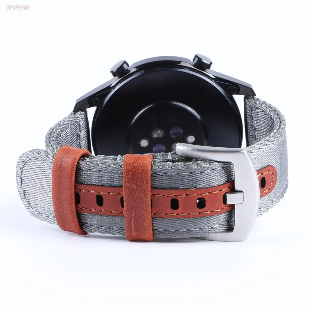 

Ремешок нейлоновый для мужских наручных часов, спортивный мягкий браслет из нейлона и кожи, спортивные аксессуары для часов, 18 мм 20 мм