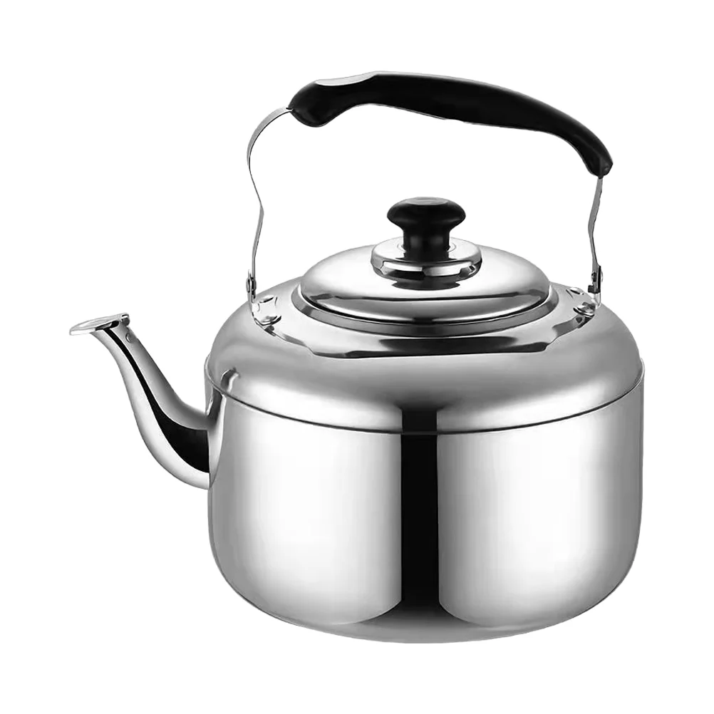 

Stainless Steel Whistle Pot Whistling Tea Kettle Thicken Water Metal Coffee Jug Home Teakettle Teakettles Electric Teapot
