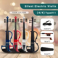 bowork electric violin 44 full size silent electric violin kit for beginners adult solid wood electric fiddle starter whole set
