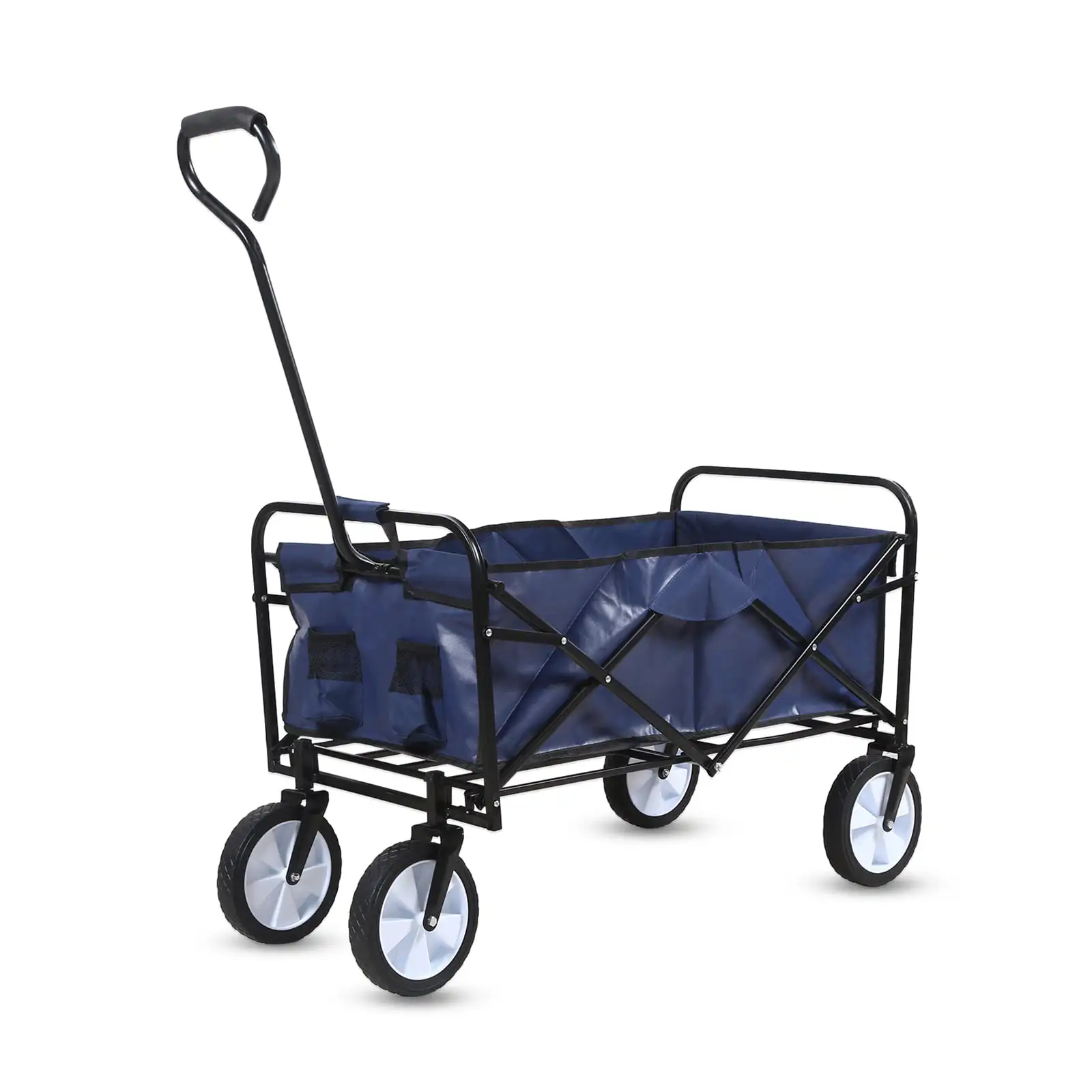 Folding Wagon Cart, Convenient Collapsible Outdoor Wagon