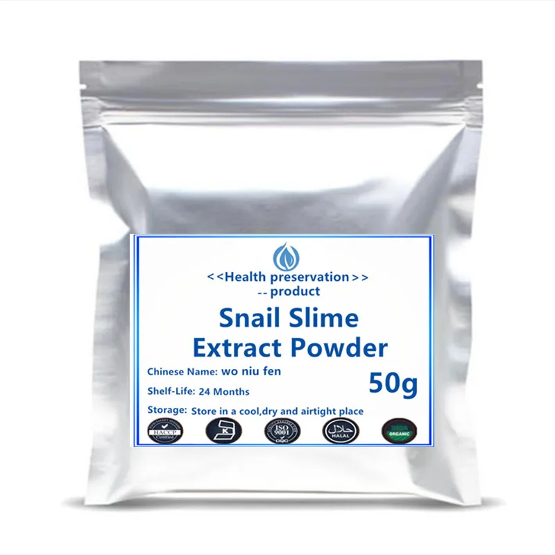 

Hot sale 98% Snail Slime Extract Powder Moisturizing Cosmetic Raw Skin Whitening and Smooth, Anti Aging free shipping
