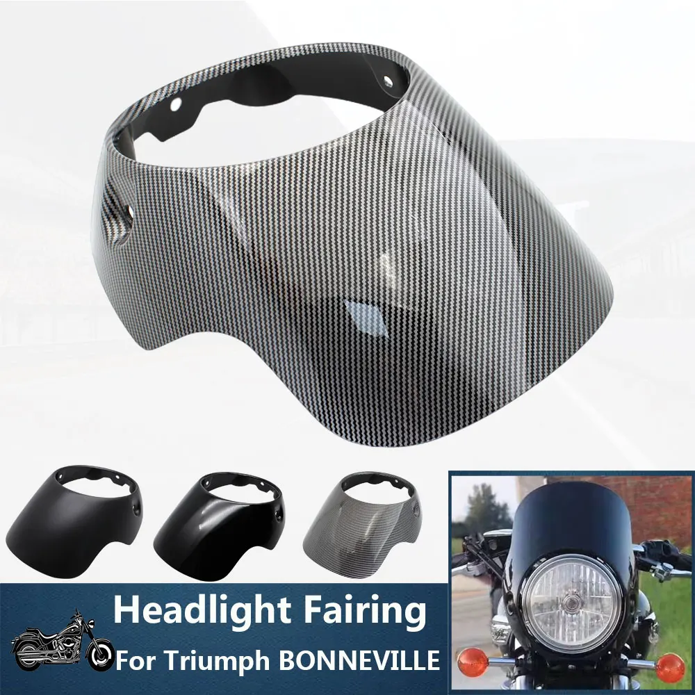 

Headlight Fairing For Triumph BONNEVILLE T100 T120 SE Motorcycle Headlamp Surround Deflector Thruxton 900 Scrambler 2001-2019