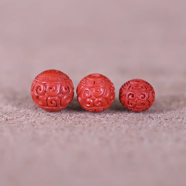 Бусины из киновари с высоким содержанием свободные бусины резной браслет