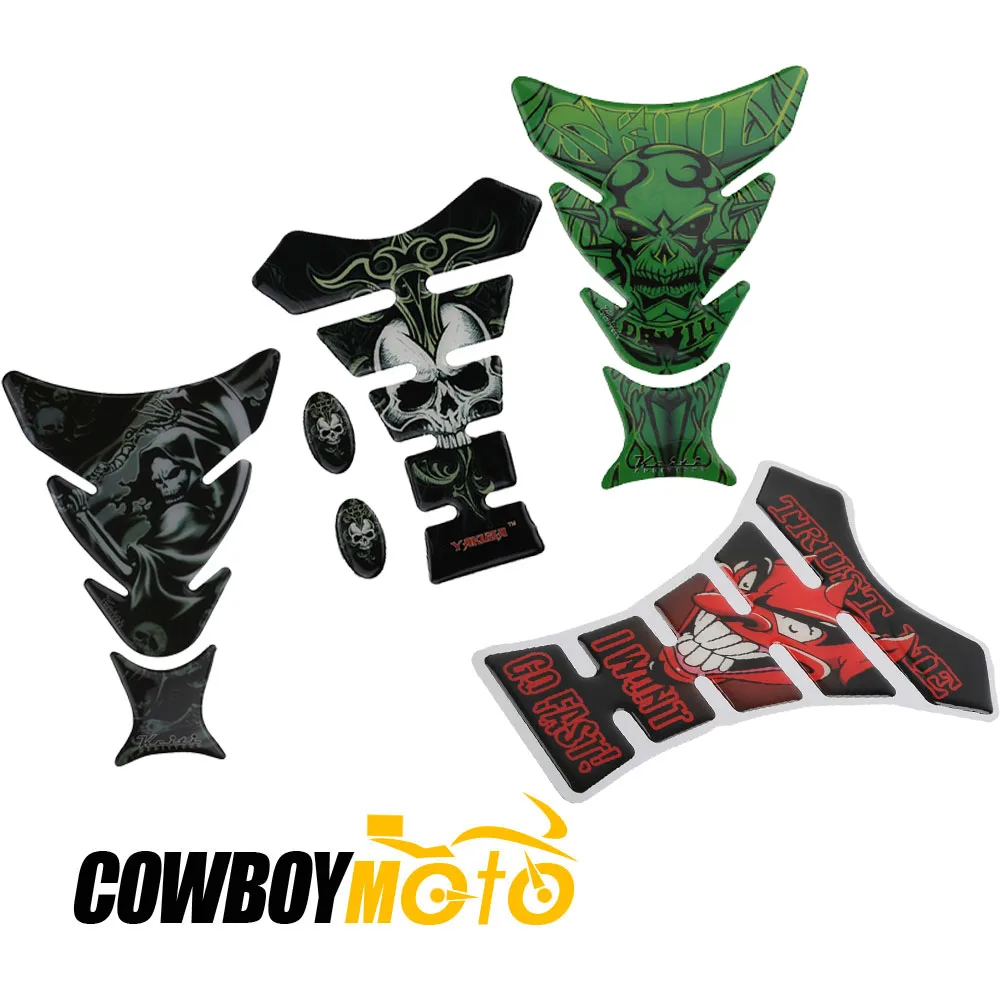 

1x универсальная забавная крутая 3d-наклейка на мотоцикл, топливный бак, протектор коврика, наклейка для Harley, Honda, Yamaha, SUZUKI, Kawasaki