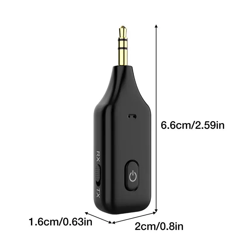 Blue Tooth Receiver Transmitter 3 In 1 Stereo Wireless Aux Audio Receiver 3.5mm Car Adapter For TV PC Tablet images - 6