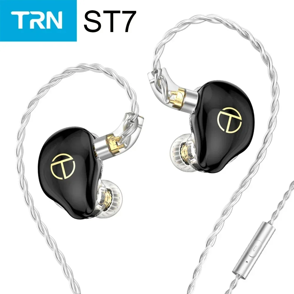 Проводные Внутриканальные наушники TRN ST7 2DD + 5BA HIFI IEMs коаксиальные двойные