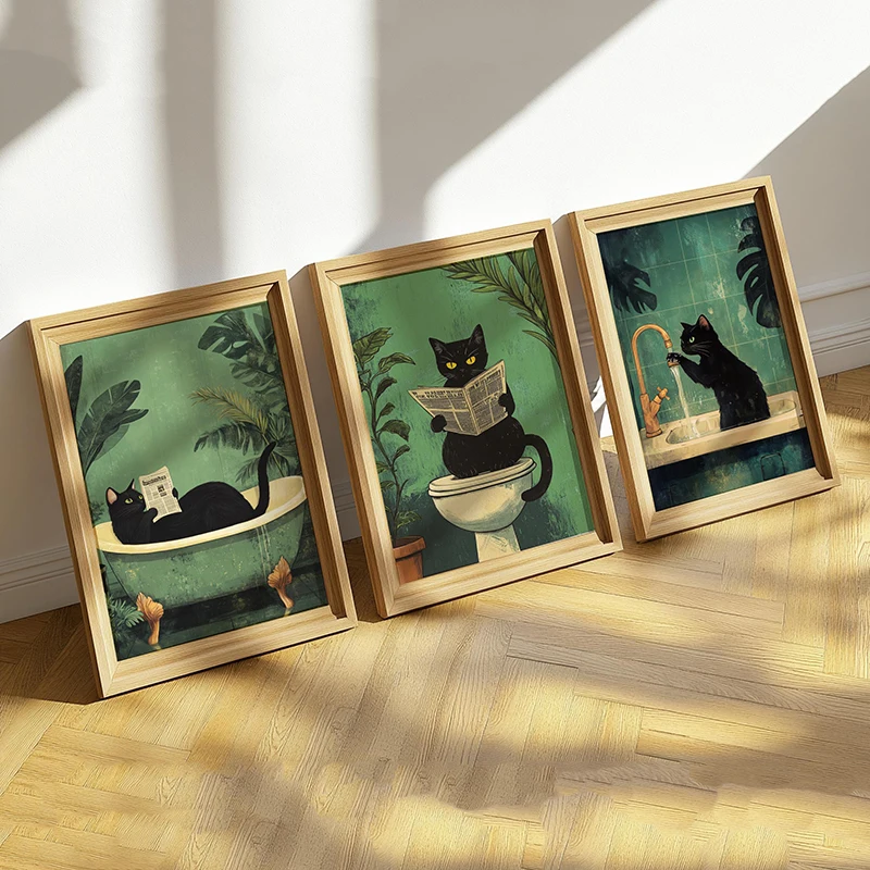 

Живопись "Кошка в ванной" на холсте