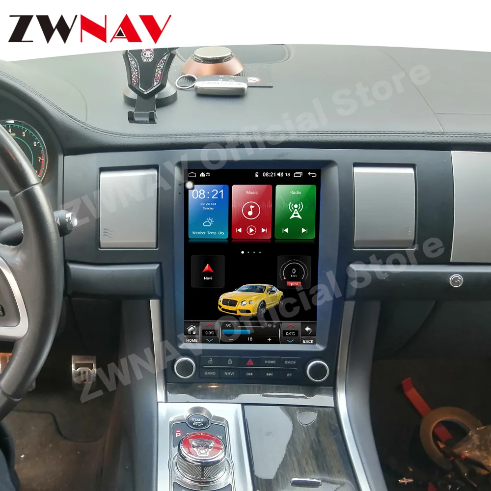 Автомобильный мультимедийный плеер Tesla с экраном Android 12 для JAGUAR XF 2004 2005 2006 2007 2008-2015