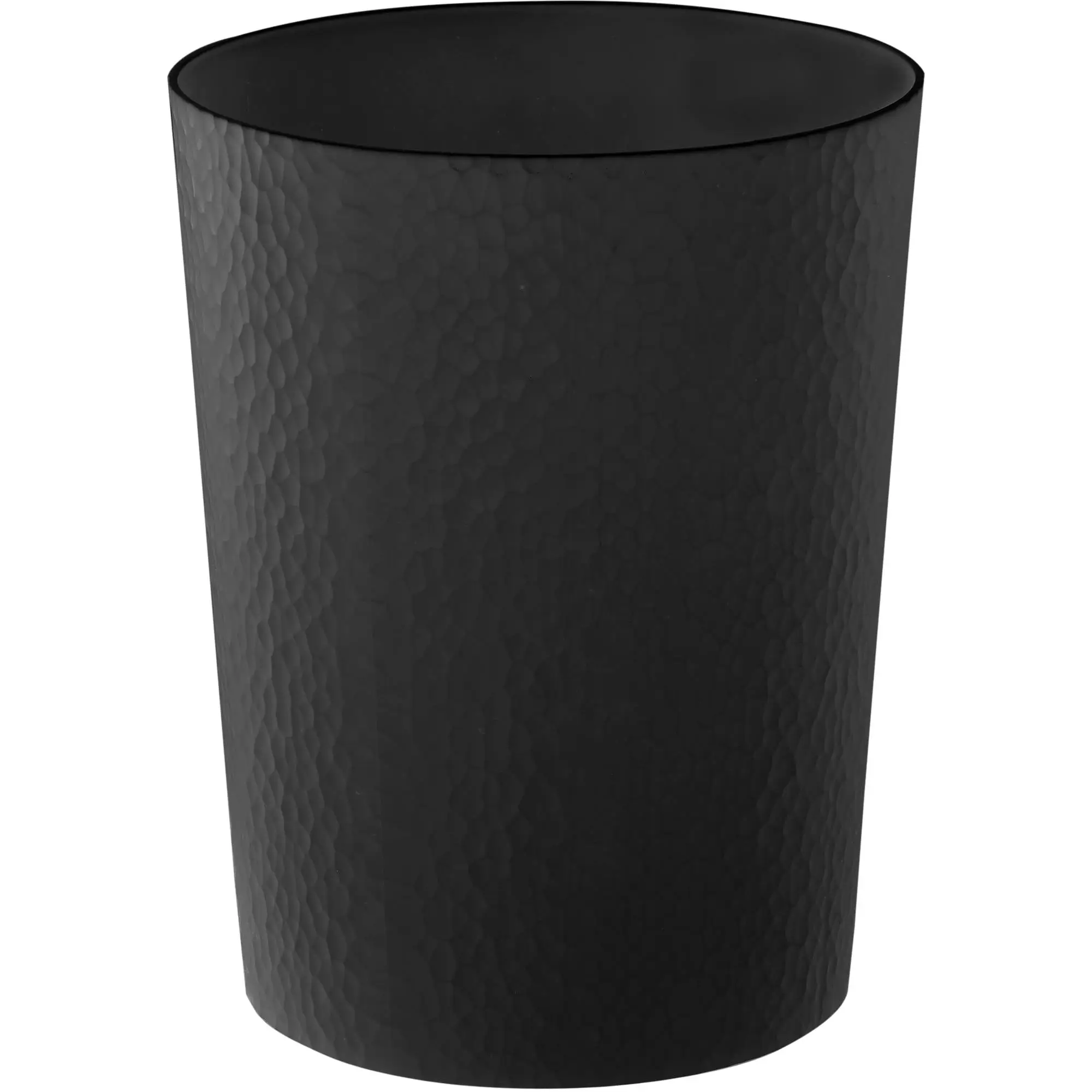 

10 Liter Hammered Trextured Bathroom Trash Can, Black