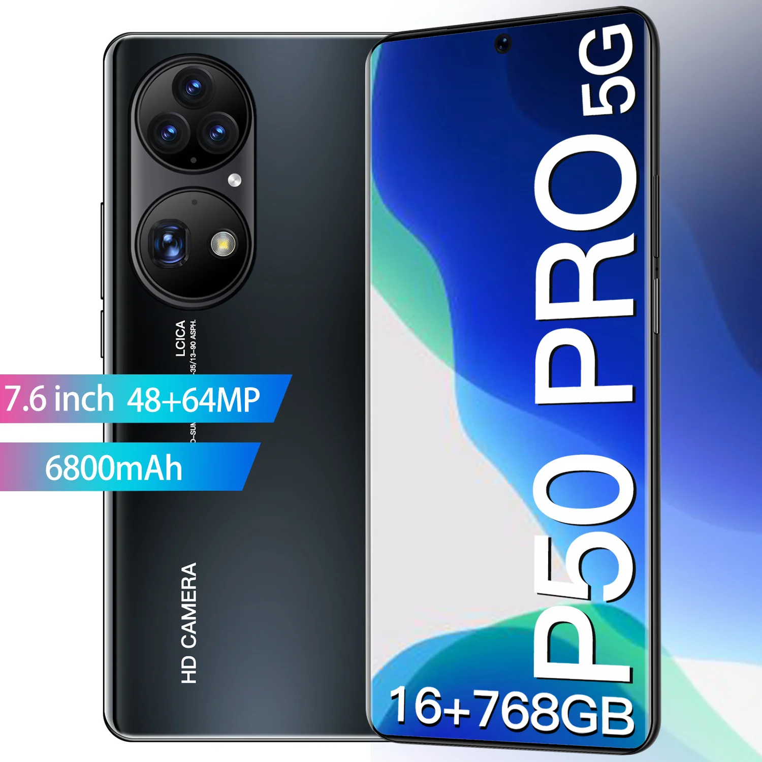 

Новинка 2021, мобильный телефон, P50 Pro, Android 7,6, полный экран 768 дюйма, 16 ГБ + Гб, память 48 Мп + 64 мп