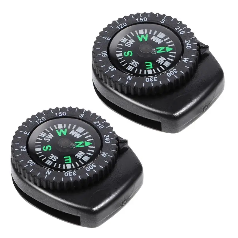 

2pcs Slip- On Wrist Compass Camping Compass Pocket Watch Compass Direction Pocket Compass Adventure Compass Outdoor Supplies