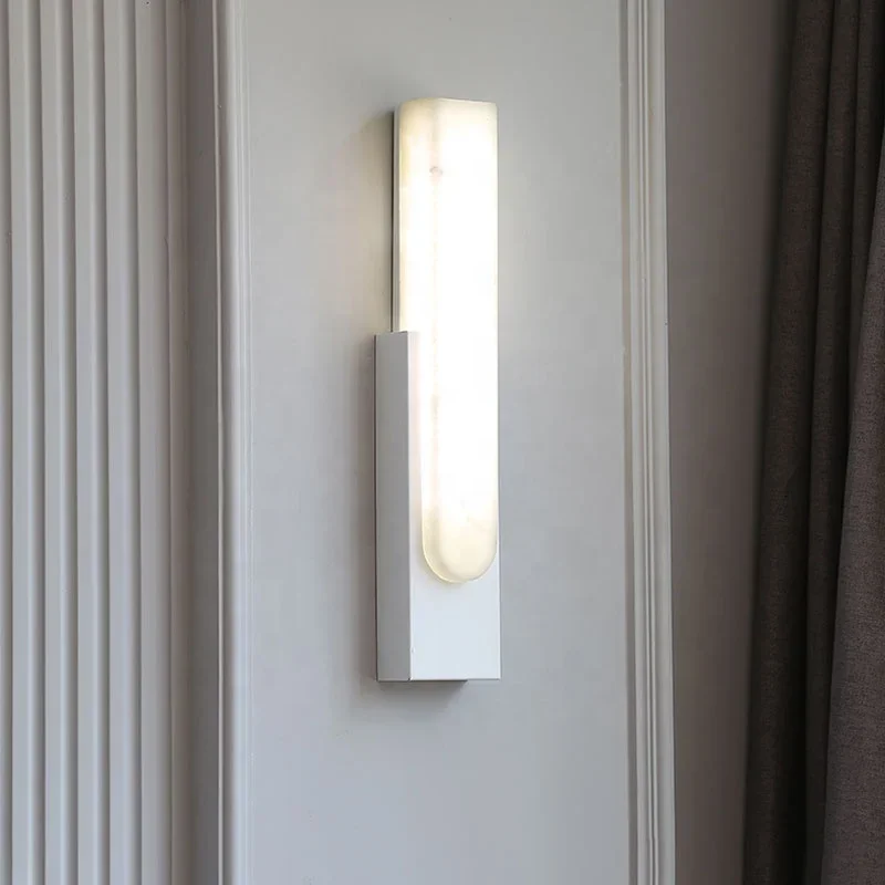 

Modern Style Marble Design LED Wall Lamp for Living Room Bedroom Bathroom Bedside Aisle Black Indoor Decorative Light Fixtures