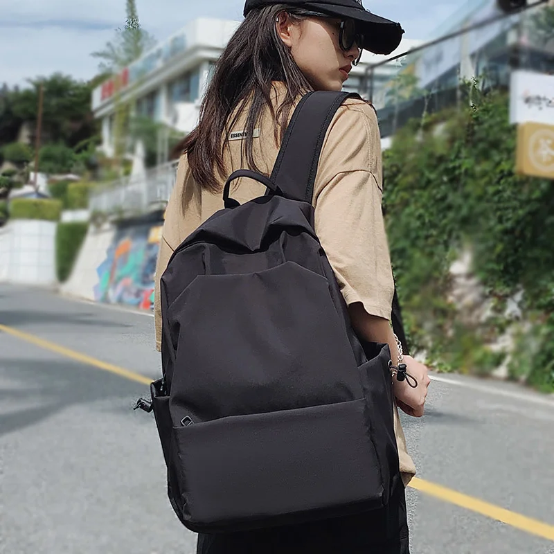 

Men Large Capacity Backpack New Girl Solid Color Fashion School Bag For Teenage Backpack Unisex Travel Bag Male Rucksack Mochila