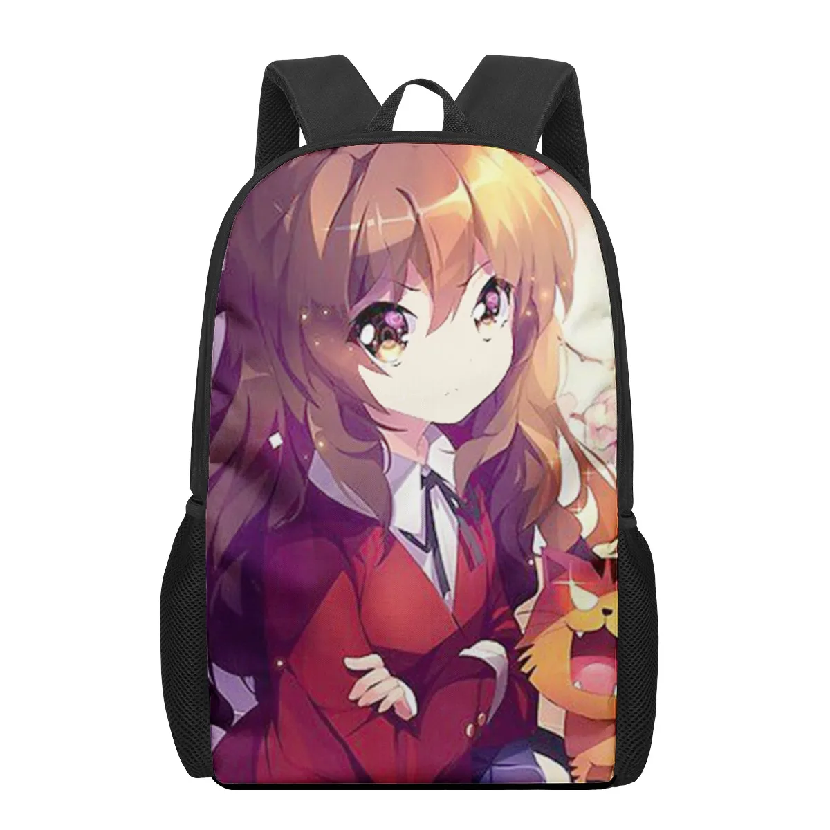 Anime Toradora Aisaka Taiga 3D Pattern School Bag for Children Girls Boys Casual Book Bags Kids Backpack Boys Girls Schoolbags B