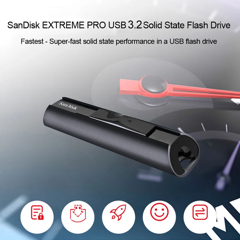 SanDisk Extreme PRO USB 3 2 твердотельный флеш-накопитель 128 ГБ 256 512 1 ТБ до 420 Мб/с SDCZ880 U диск