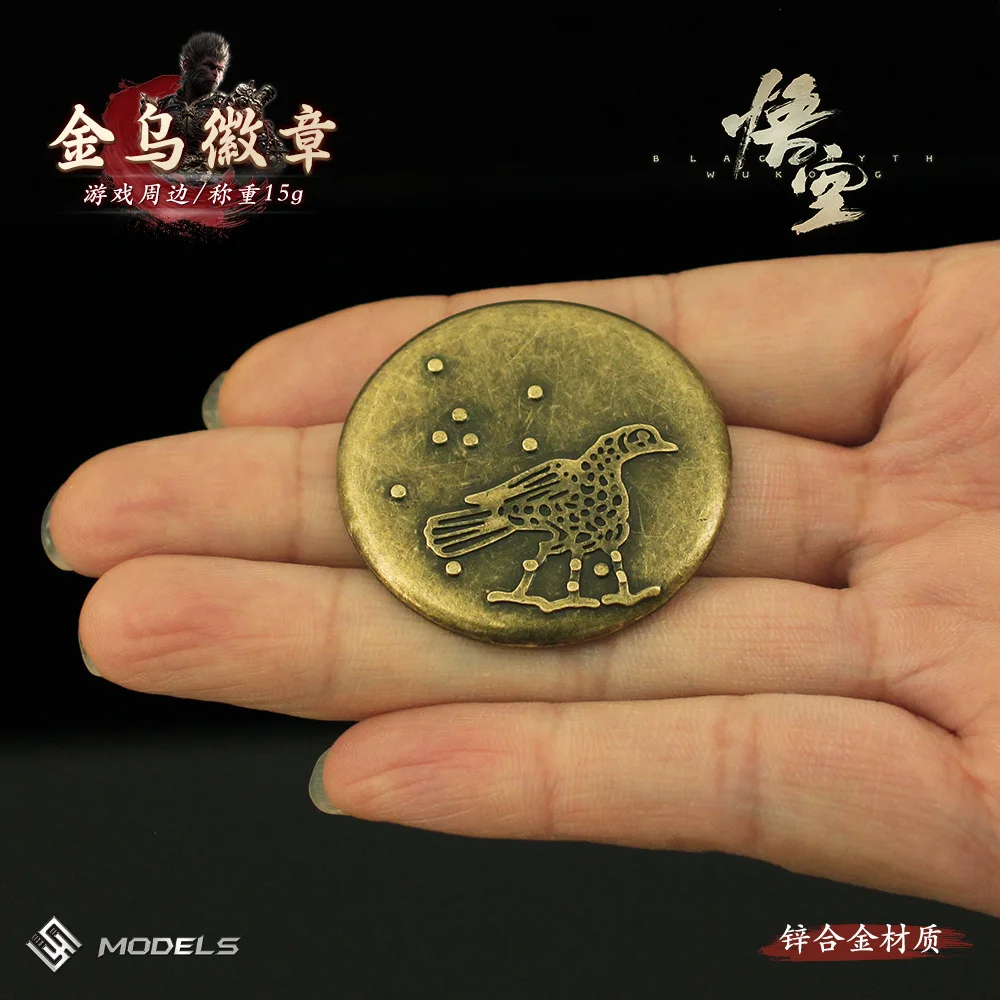 4 см Черный миф: Искусственная женская модель металлическая Золотая ворона