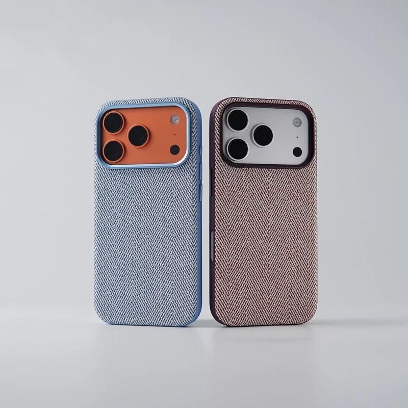 Фото Технологичный тканевый чехол для телефона с поддержкой MagSafe для iPhone 18, 17, 17 Pro Max, 16 Pro, 15. Матовый ударопрочный чехол с магнитной беспроводной зарядкой. №1