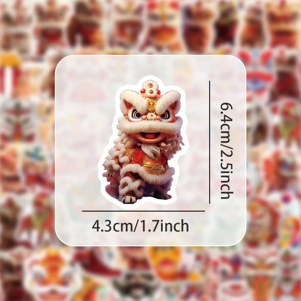 10/30/50 шт. наклейки в китайском стиле крутые для танца льва украшения скрапбукинга