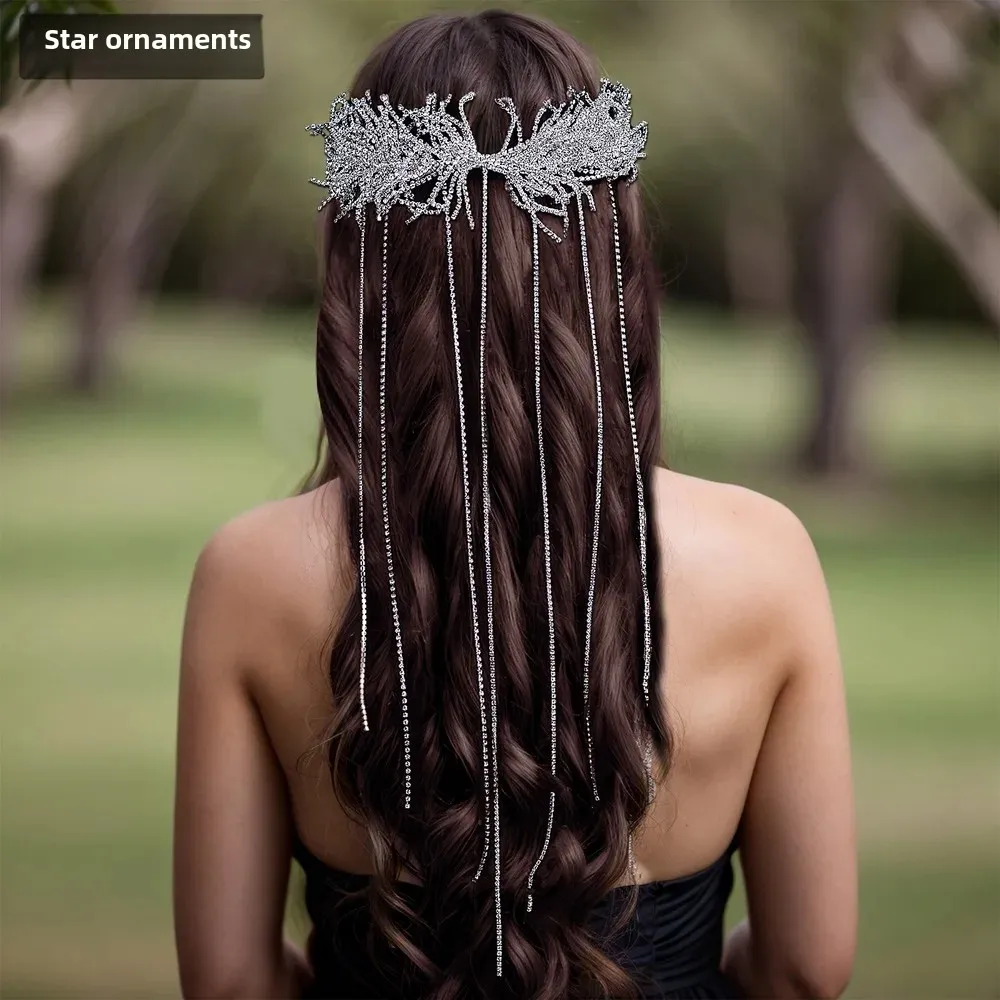 Schwarzkopf Роскошный сверхмощный свадебный головной убор с бриллиантами повязка для