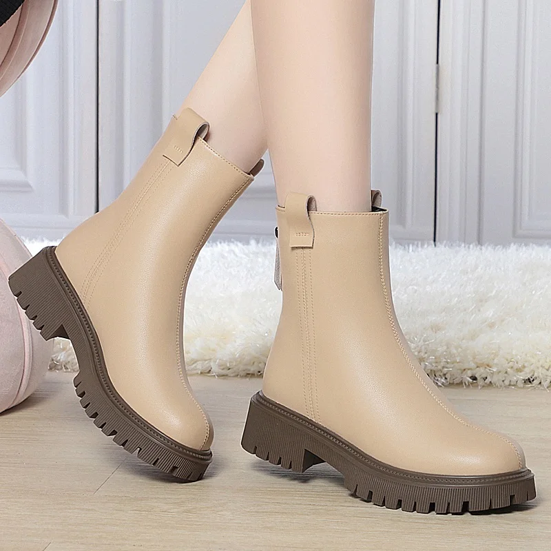 DRKANOL 2024 Женские Ботинки Челси зимние теплые 100% шерстяные меховые ботинки на