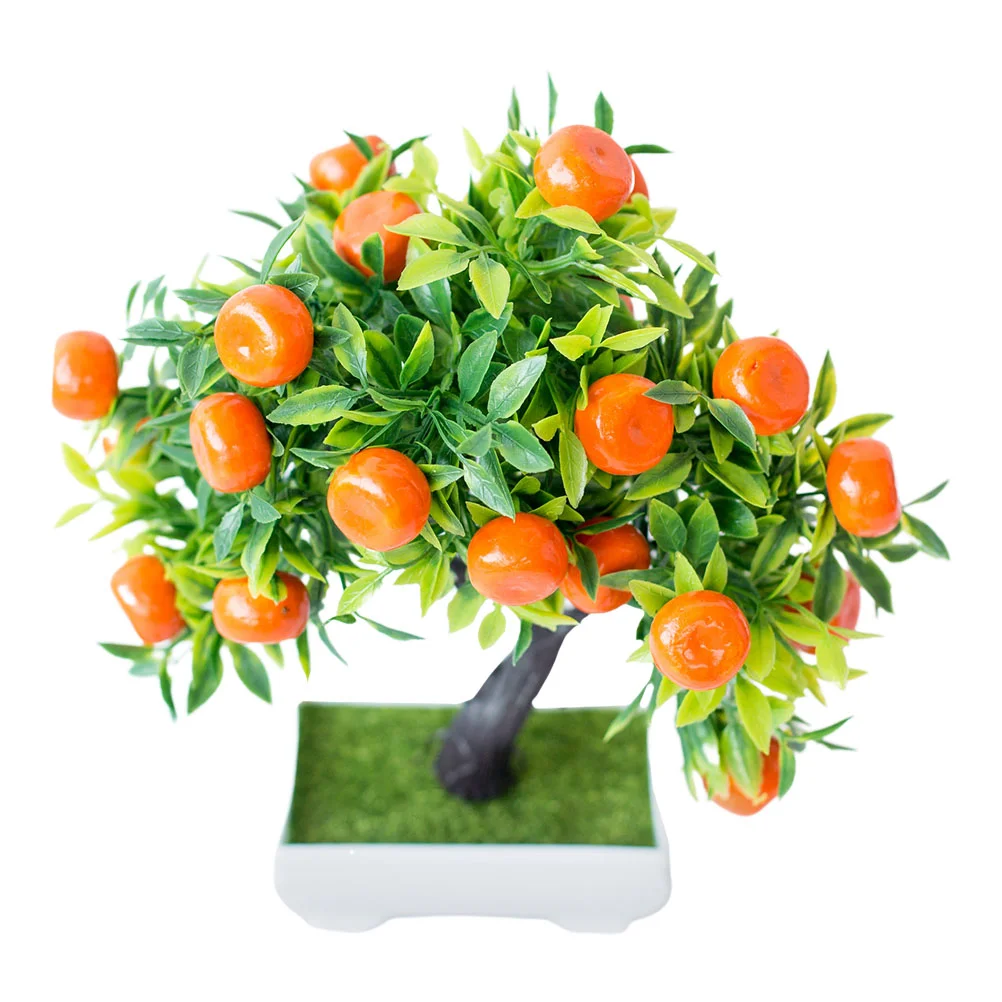 

Искусственное фруктовое дерево комнатные горшки искусственные фрукты оранжевое дерево цветочный горшок мини-растения пластиковые искусс...