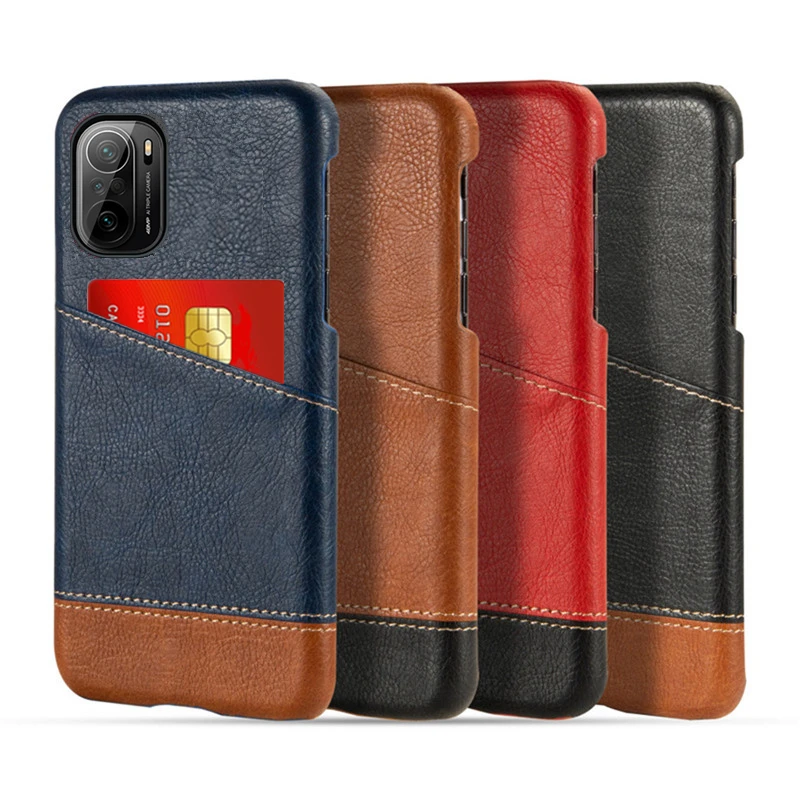 

Phone Case for Xiaomi Poco F3 X4 M4 Pro 5G Mi 11T Pro 11i Mixed Splice PU Leather Credit Card Holder Cover for Poco F3 M4 Pro