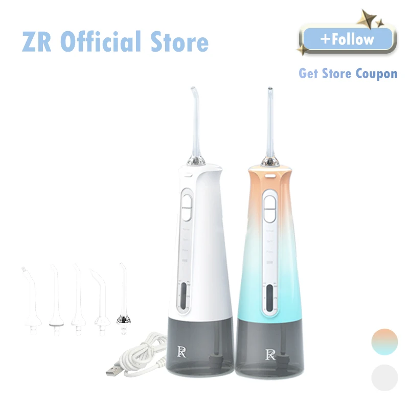 

ZR R5 Oral Irrigator For Teeth 300ml IPX7 Waterproof USB Rechargeable Water Flosser Teeth Cleaner For Teeth Whitening