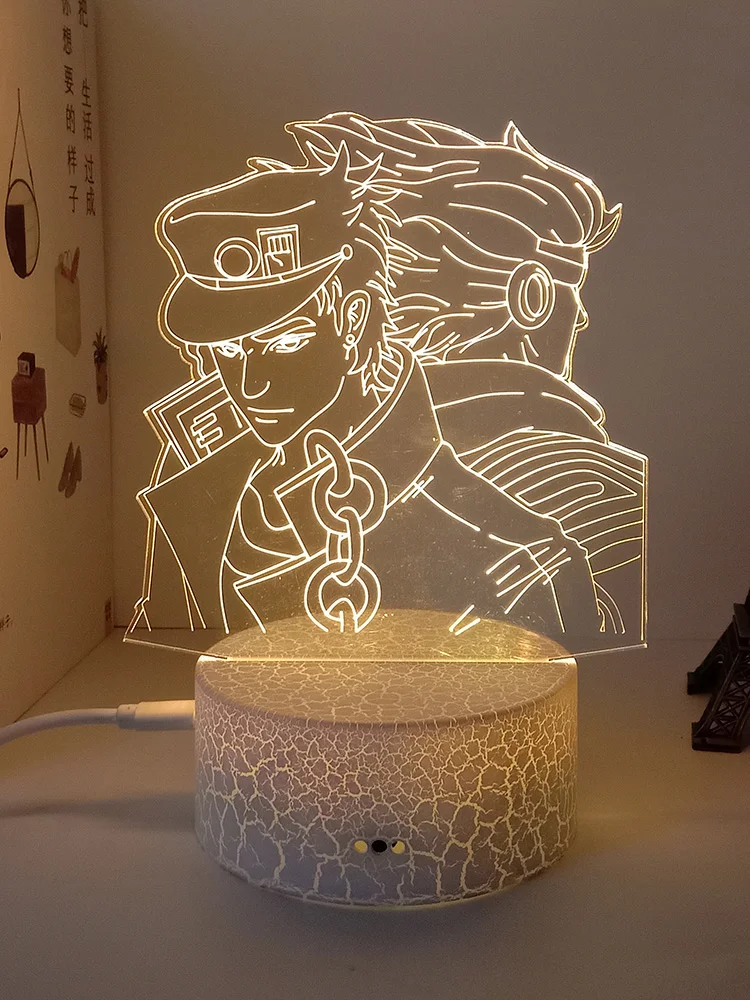 

JoJo Bizarre Adventure 3d Led Lamp Bedroom Manga Night Lights Anime Figure Portrait Room Decor Lampara De Noche Dormitorio