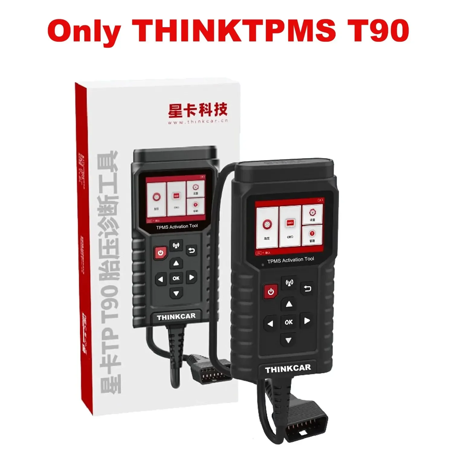 

V1.36 ThinkCar TP T90 Pro Инструмент активации TPMS OBD2 Автомобильный диагностический программатор кода неисправности Датчик давления в шинах Инструмент PK Thinkcar G2