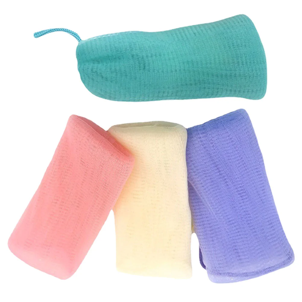 

4Pcs Soap Bag Mesh Soap Pouch Colored Mesh Soap Bag Exfoliating Mesh Soap Pouch Soap Holder