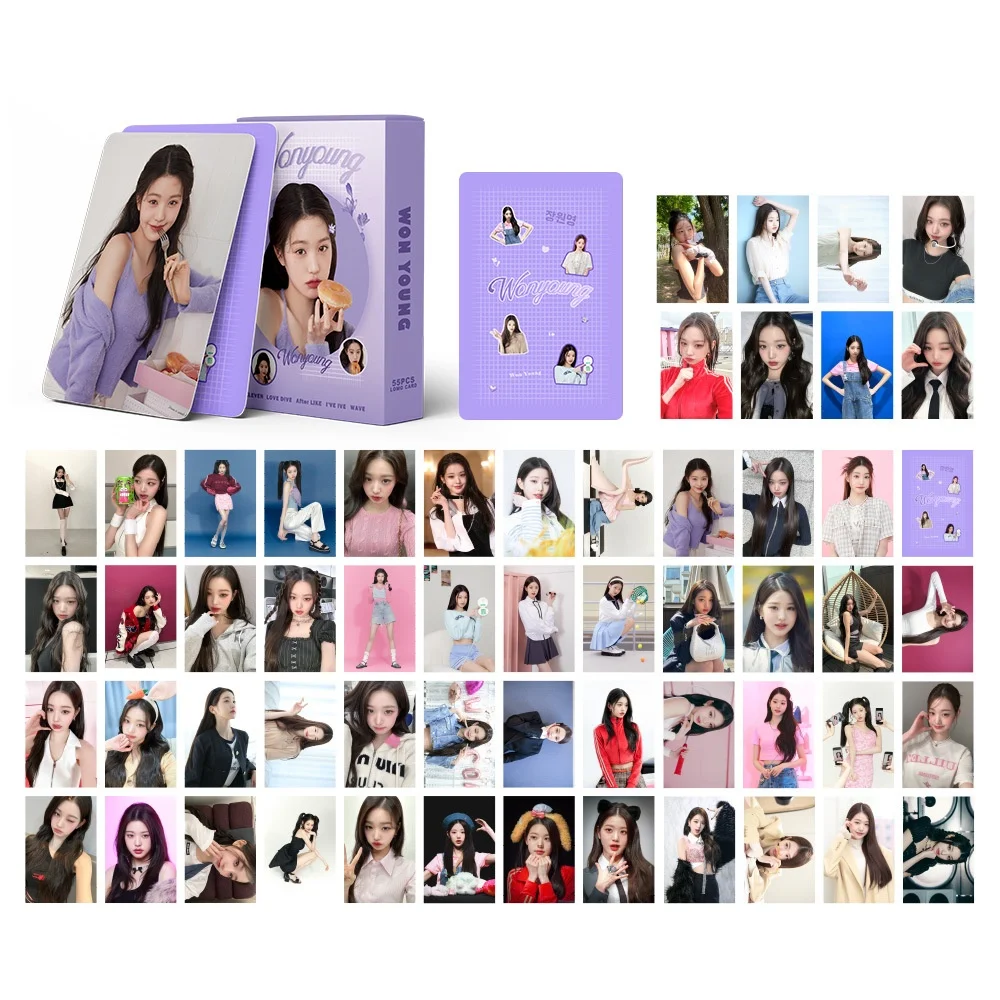 55 шт. KPOP Wonyoung фотокарточки альбомы DIY ломо карты коллекционные для фанатов