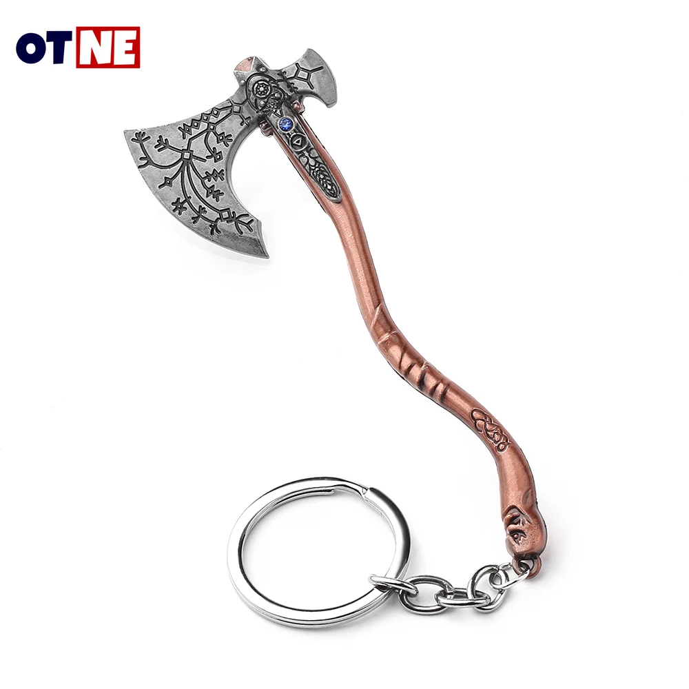 

Punk Fashion Jewelry God Of War 4 Kratos Axe Keychains Keyrings Bag Charms Kids Jewelry Bag Pendant Key Ring Gift