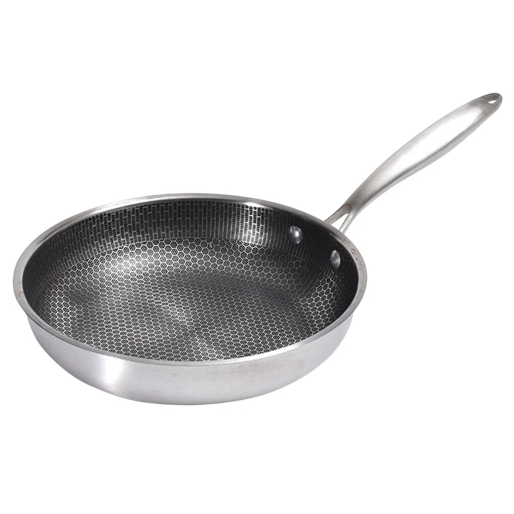 

Stainless Steel Wok Best Pan Eggs Frying Fried Cooking Kitchen Pans Steak Metal