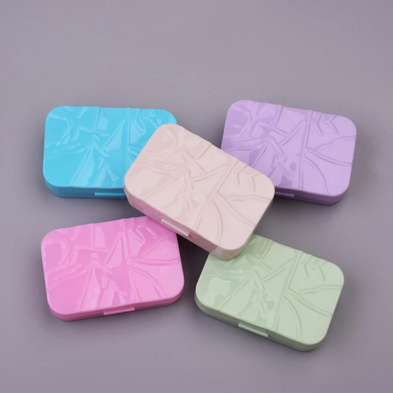 Красочный Пластиковый Футляр Для Контактных Линз Семейный Набор