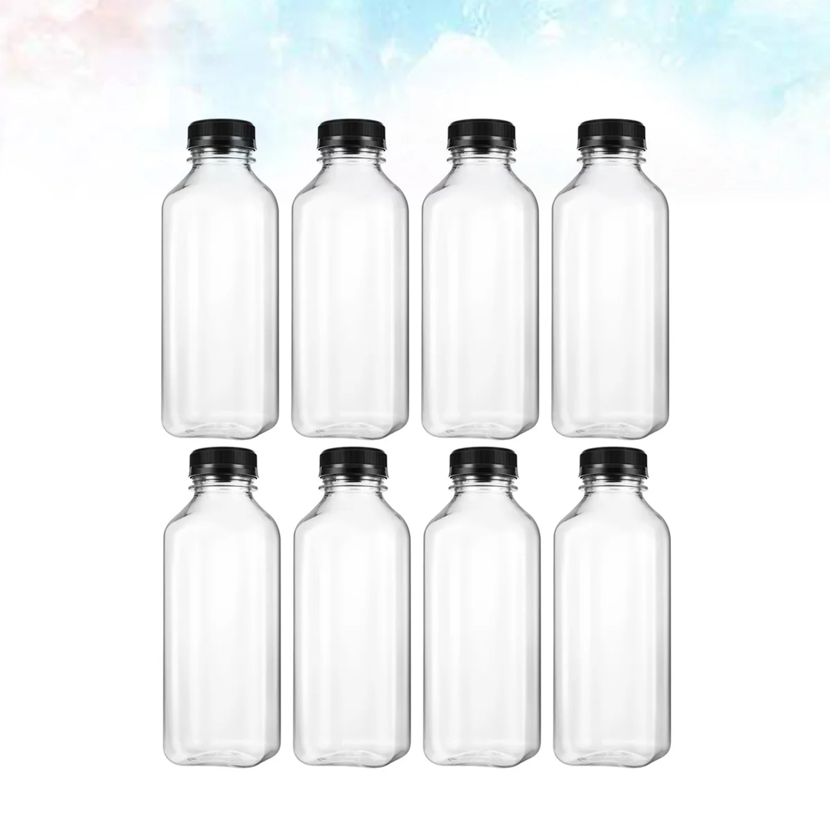 

8pcs Bottles Drink Containers Bottles Empty Drink Containers Clear Juicing Bottles Storage Bottle Storage Jars
