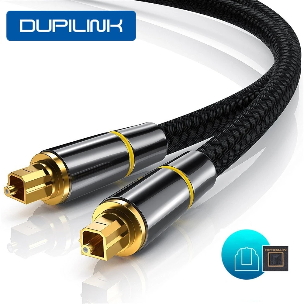 DUPILINK Digital SPDIF Fiber Toslink Optical Audio Cable Speaker Wire Soundbar Amplifier Subwoofer Optical Audio Cable