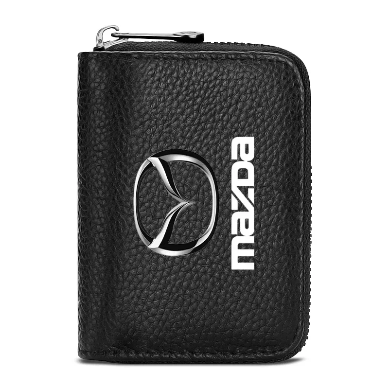 

Для Mazda 3 Alexa CX4 CX5 CX8 2 3 6 DJ BL BM GJ CX-3 Кожаная мужская карта водительской прав, удостоверение личности, банковская карта, кошелек, автомобильные аксессуары