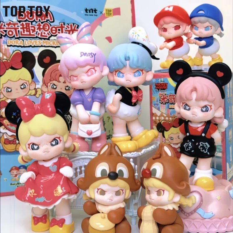 Фото Новая коллекционная фигурка Toptoy Dora Co Branded Mickey Fantasy Time Blind Box: модная арт-игрушка, украшение, подарок для энтузиастов №2