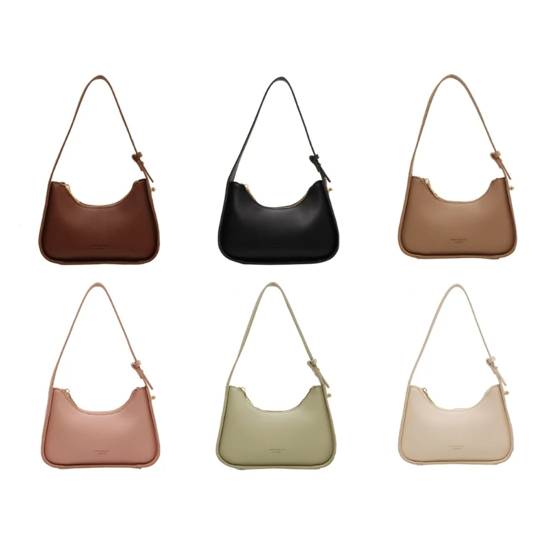 

M6CC Women's Fashion Handbags Zipper Underarm Bag Casual PU Shoulder Bags