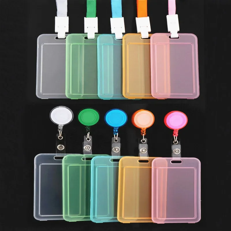 

2023 New Transparent Two Types Card Women Men Student Bus Card Badge Holder Credit Cards Bank ID Card School Supplies