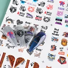 3d-тигр, искусственная кожа, искусственная кожа, печать животных, маникюрные обертки, украшения, Прямая поставка