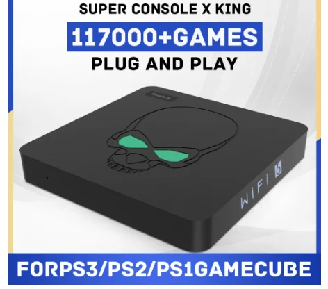 Суперконсоль на 256 ГБ X King имеет 117000 + Ретро видеоигры 63+ эмуляторов Emuelec4.5 Android 9.0