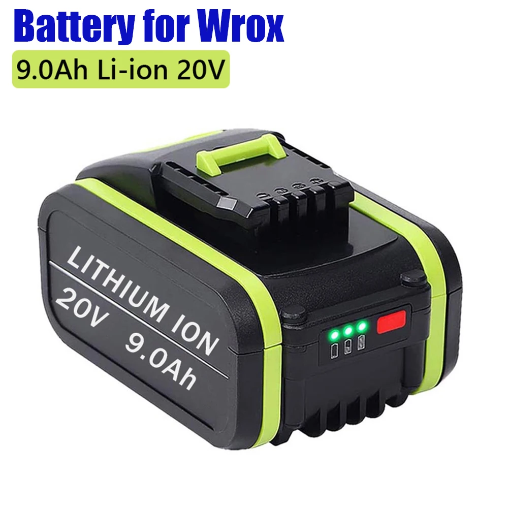 Original  20V 9000mAh Lithium Rechargeable Replacement Battery for Worx Power Tools WA3551 WA3553 WX390 WX176 WX178 WX386 WX678
