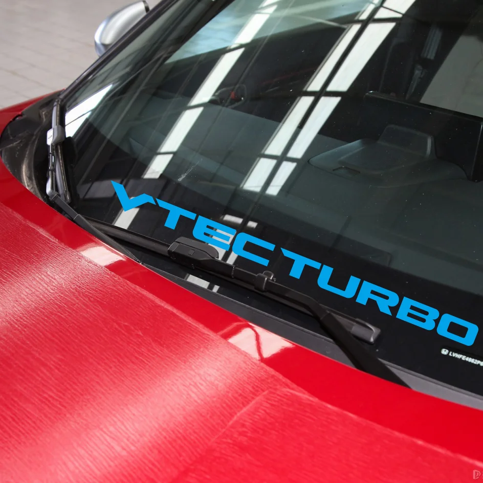VTEC TURBO Viny Наклейка на лобовое стекло автомобиля для Honda Civic Fit Jazz JDM Typer R аксессуары
